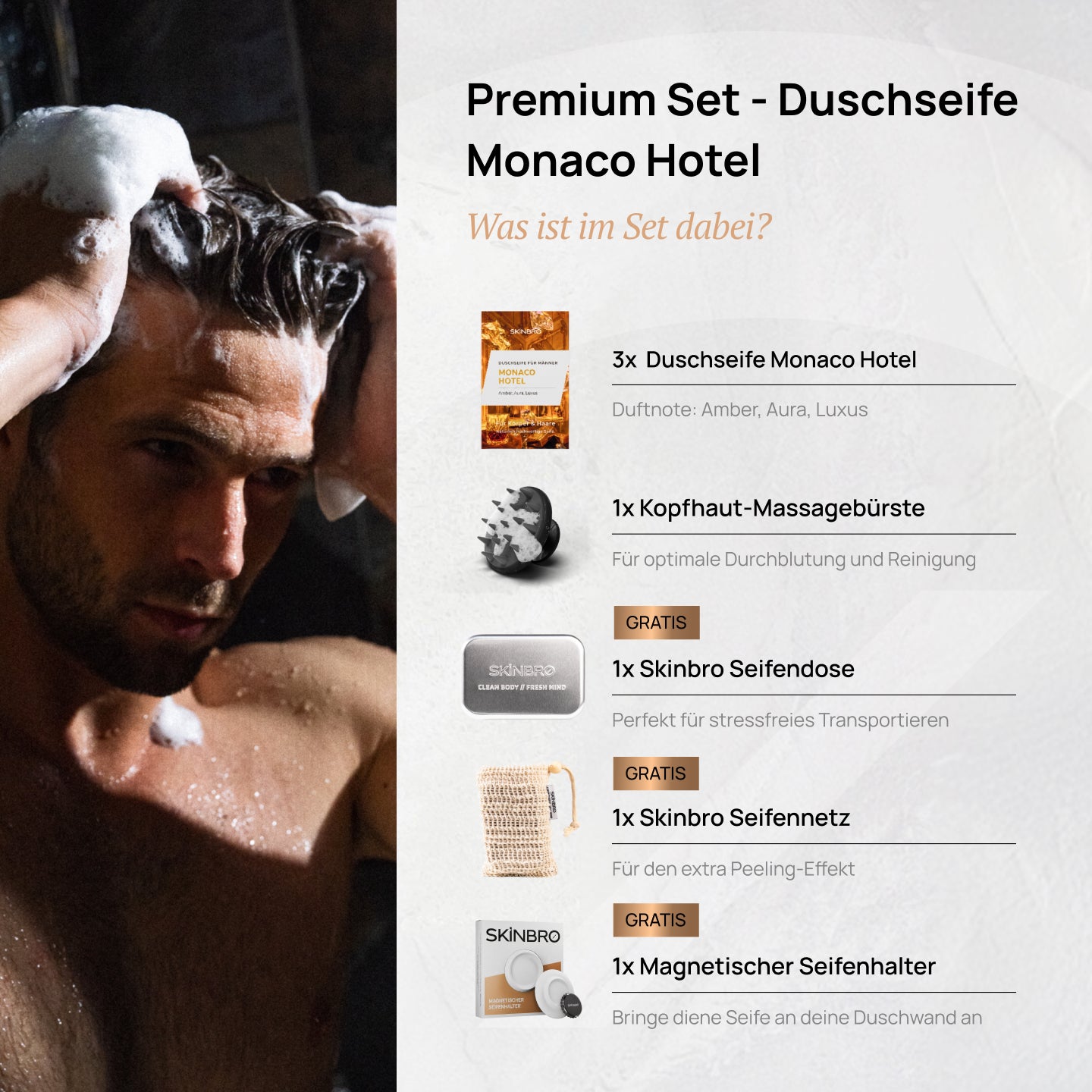 Premium Set - Duschseife Monaco Hotel
