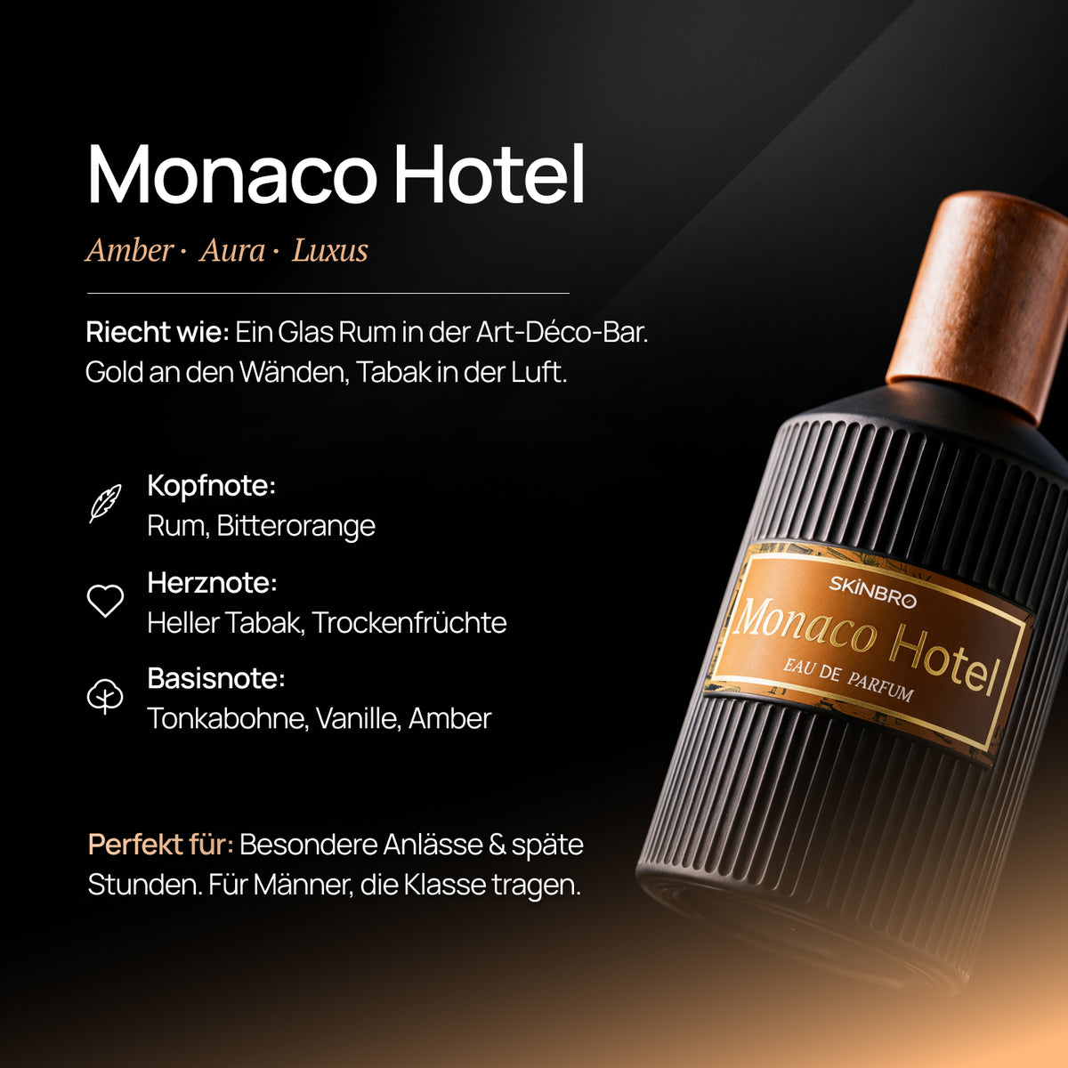Eau de Parfum - 50 ml / Monaco Hotel - Amber, Aura, Luxus