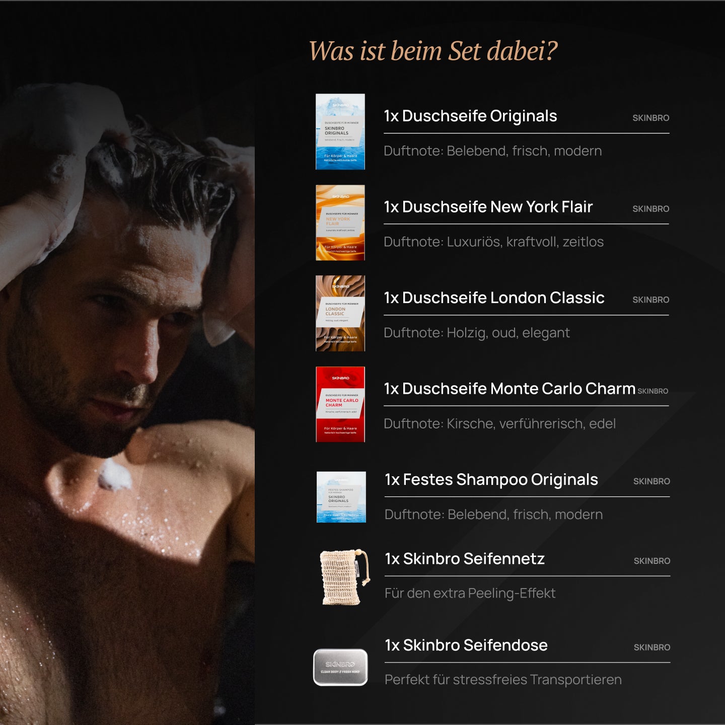Wissenswert - Duschseifen & Shampoo Starter Set